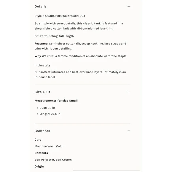 NWT Free People Intimately Only You Gray Ribbed Ribbon Lace Tank Top XS - Picture 5 of 6